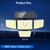 Solar Wall Light Outdoor Motion Sensor LED Security Light IP65
