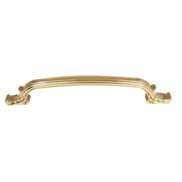 Ornate Appliance Pull Finish: Unlacquered Brass, Size: 8"