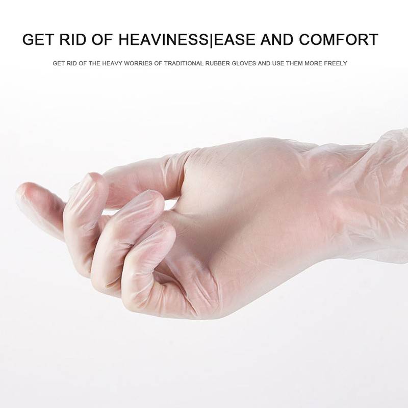 100pcs Disposable PVC Gloves High Elastic Gloves for House Cleaning