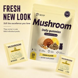 Daily Mushroom Gummies for Brain Health Support, 20 ct