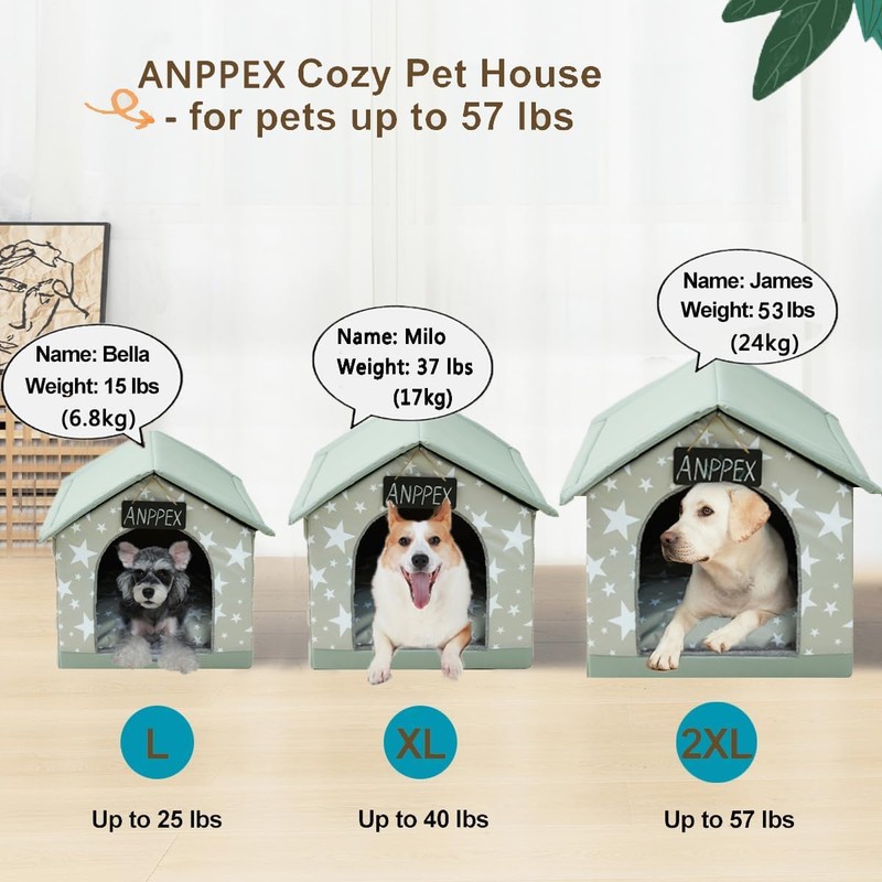 ANPPEX Large Dog House Indoor,2XL Size Indoor Dog House for