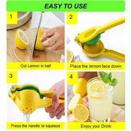 2Pcs Lemon Squeezer and Lemon Zester Grater Set, Lemon Juicer Squeezer, Citrus Juicer, Hand Press, Easy to Use,Citrus Press, Ideal for Parmesan Cheese Grater, Lemon and Ginger zester