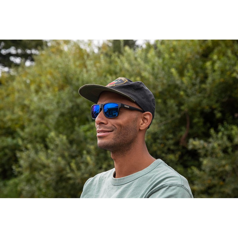 Suncloud A-Team Polarized Sunglasses,Black/Polarized Blue Mirror,One Size