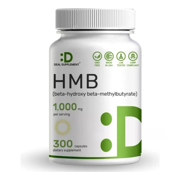 Deal Supplement Hmb 1000mg Potencia Protección Muscular (300caps) Americano Sabor Sin Sabor