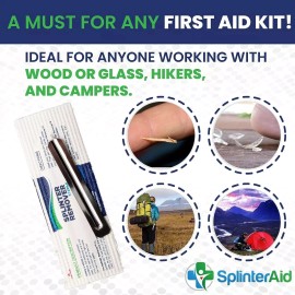 SplinterAid Splinter Remover Kit Splinter Out Quick Painless First Aid 30 pcs
