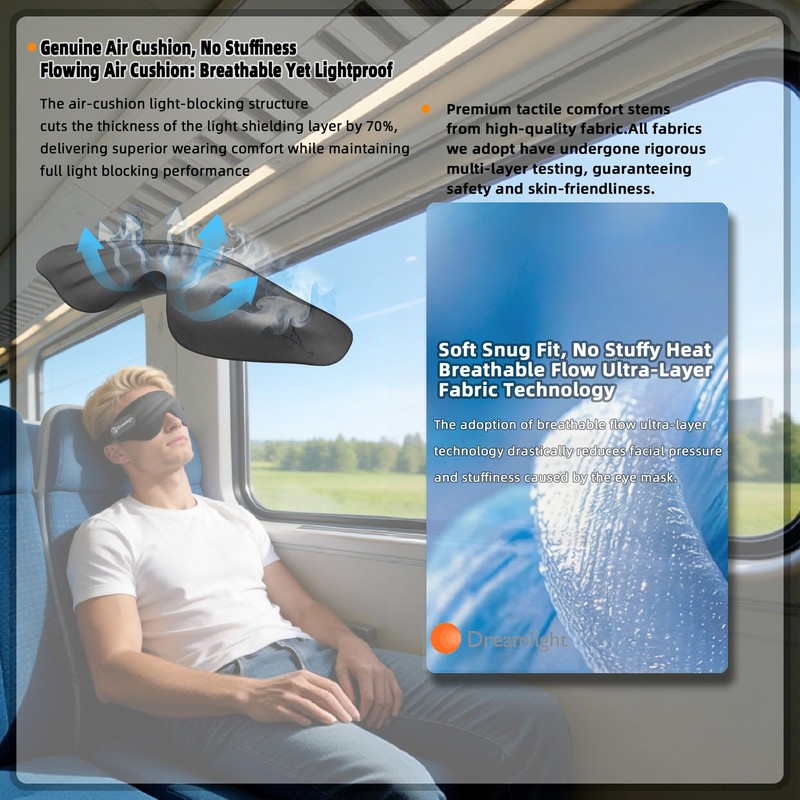 Sleep Mask, 3D Blackout Eye Mask with Side-Sleep for Women
