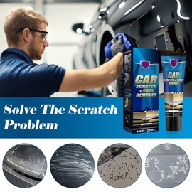 Autokratzerentferner, Auto Scratch Repair Agent, Profi Autopolitur Enthalten Polierschwamm, leicht zu reparierende Lackkratzer, Wirbel, Markierungen, Abrieb, Wasserflecken (120ml)