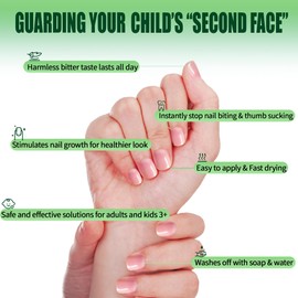Econail Nail Biting Treatment For Kids, Nail Biting Prevention, No Bite Nail Care, Thumb Sucking Deterrent For Ages 3+, 0.5 fl oz (10ml)