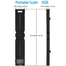 Folding Digital Kitchen Scale, Highly Accurate Compact Small Scale with LCD Display, Portable Travel Scale Multiple Units Supported for Measuring Intake of Healthy, Black