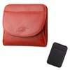 F.ZH Women's Bifold Coin Purse, Mini Wallet, Genuine Leather, Thin