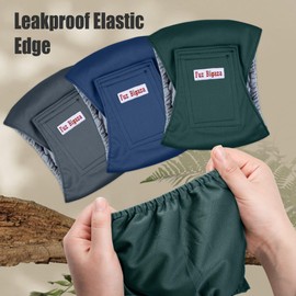 Male Dogs Diapers Belly Bands(3Pack), Washable Reusable Male Boy Doggy Wraps Panties for Doggie Puppy Pooping Potty Training Incontinence Marking Pañal para Perro Black Small