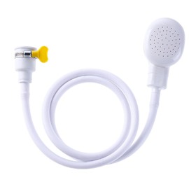 IUSOT Shower Attachment for Bath Taps, Bath Single Tap Shower Attachment Push on 1.3 M Rubber Hose for Taps, Pet Dog Shower Hair Shower Head for Bathroom Washing Dresser Kitchen Sink Mixer Tap