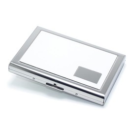 NiftyPlaza RFID Blocking Credit Card ID Holder Slim Money Travel Stainless Steel Men Secure Protector Wallet (Silver White)