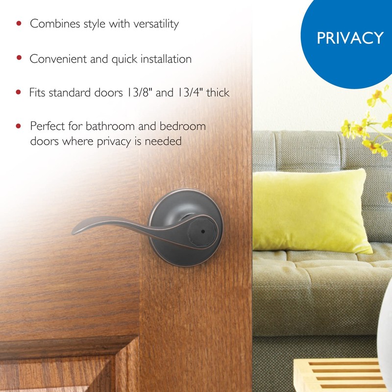 Design House 700534 Springdale Privacy Bed and Bath Door Lever