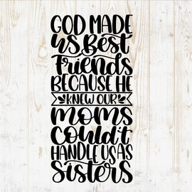 Friendship Quote Decals Sticker - Vinyl Decal for Wall Bottle Phone Car Home Bike Laptop Silhouette -Funny Quotes for Friends DWSV4467