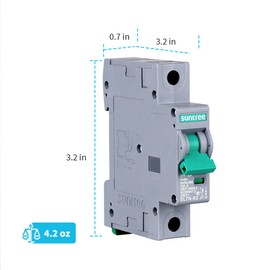 Renogy Suntree 10 Amp Single-Pole DC Circuit Breaker for Off-Grid Solar System, PV Combiner Box, Breaker Box