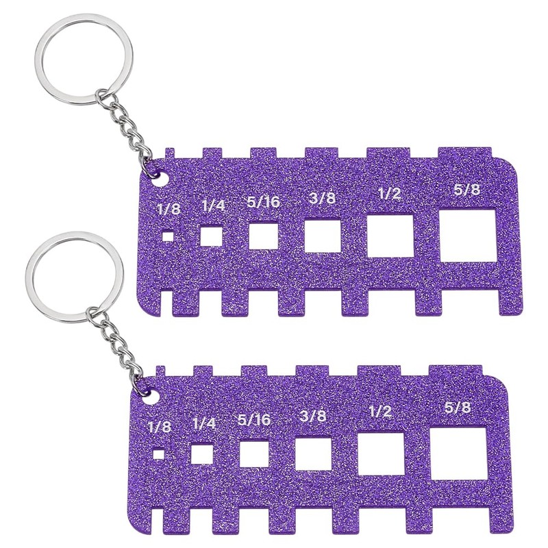 PH PandaHall 2-Pack Purple Acrylic Micro Locs Sizing Tool Knitting