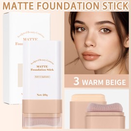 FNOLECY Foundation Stick, Multiuse for Boost Skin Tint, Facial Color Correct, Contour Stick With Brush for Face Makeup