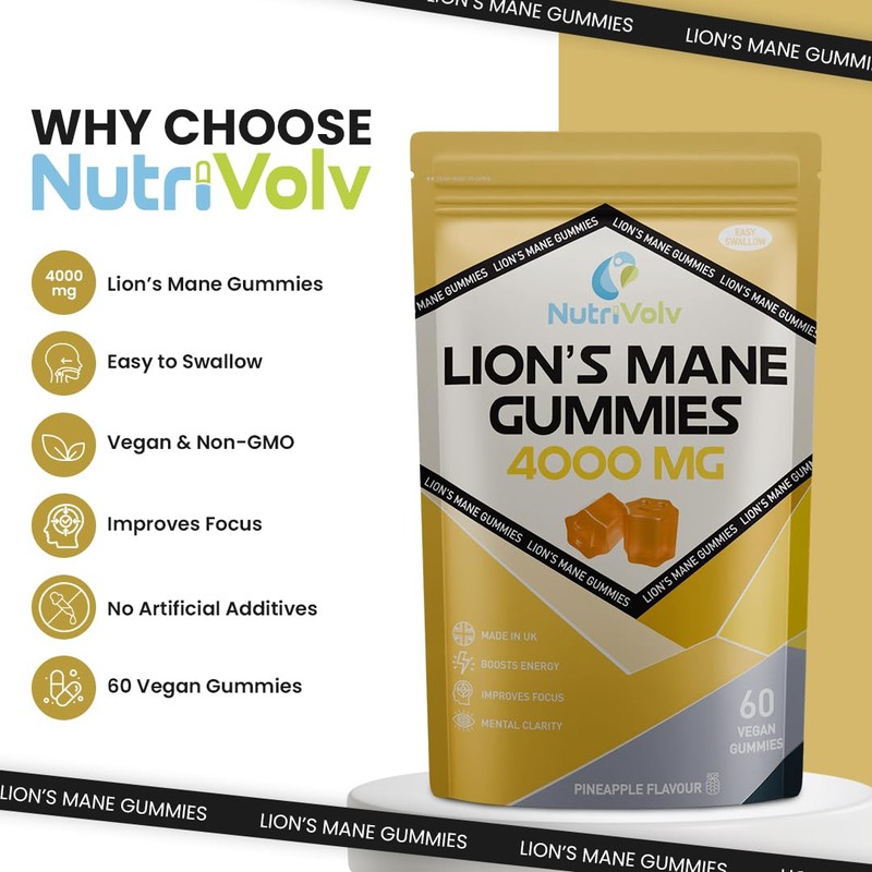 Lions Mane Gummies 4000mg | Super Strength Lion's Mane Supplement