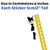 Jack Russell Pet Dog Silhouette 14 Cute Stickers Pack -