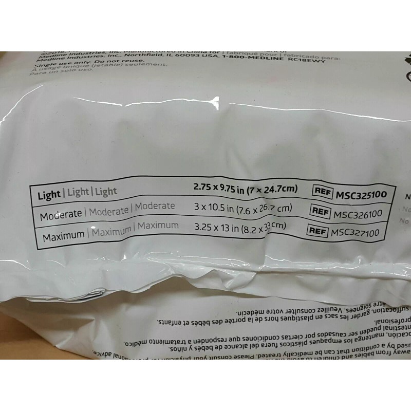 Medline Adult Bladder Control Pads - Light Absorbency Individual wrap