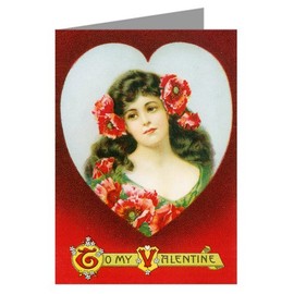 Cameo of Love Vintage Valentines Day note Card