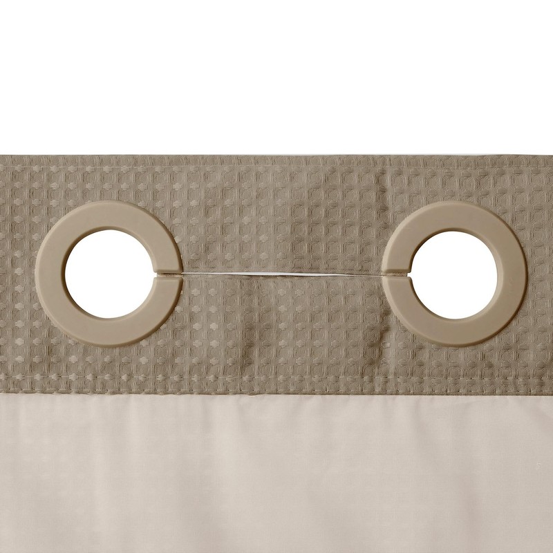 River Dream Heavyweight No Hooks Required Dotted Waffle Weave Shower