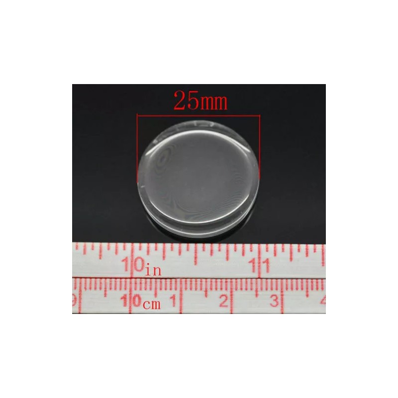 Unbranded 10 pcs. Circle Clear Round Glass Dome Seals Tiles