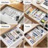 ukeetap Extra Large Expandable Silverware Organizer, BPA-Free Food-Safe Cutlery Flatware
