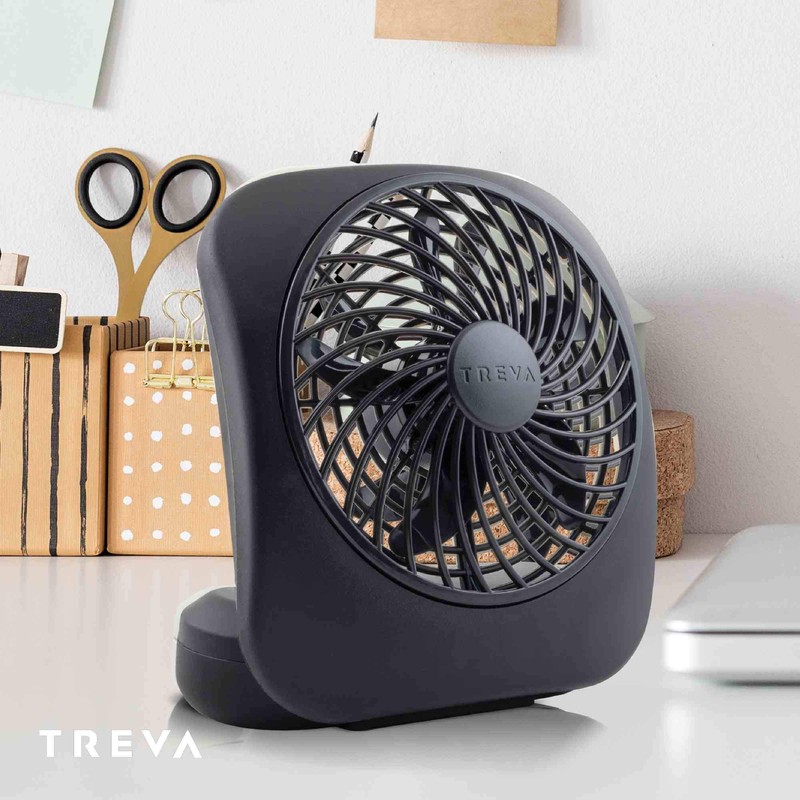 Treva 5 Inch Battery Powered Fan Portable Desk Fan 2