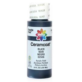 Delta Creative Ceramcoat Acrylic Paint in Assorted Colors (2 Ounce), 02506 Black