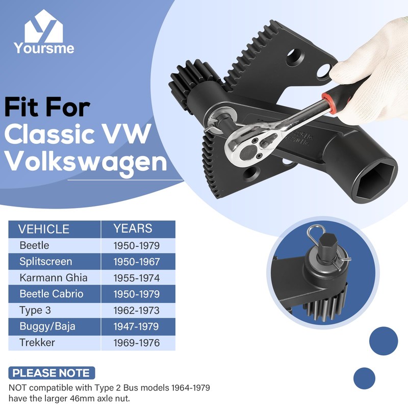 Yoursme 000133 Torque Multiplier Leverage Tool Fit for Classic VW