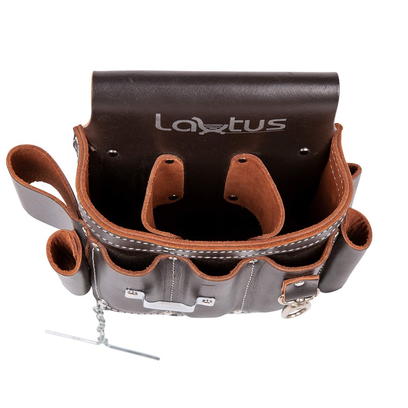 LAUTUS Top/Full Grain Leather Tool Pouch Bag | Electrician/Contractor, Electric