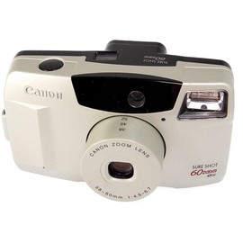 Canon Sure Shot 60 Zoom SAF 35mm Point and Shoot Film Camera w/Canon Zoom Lens 38-60mm. Built-in flash and film rewinder. (Renewed)