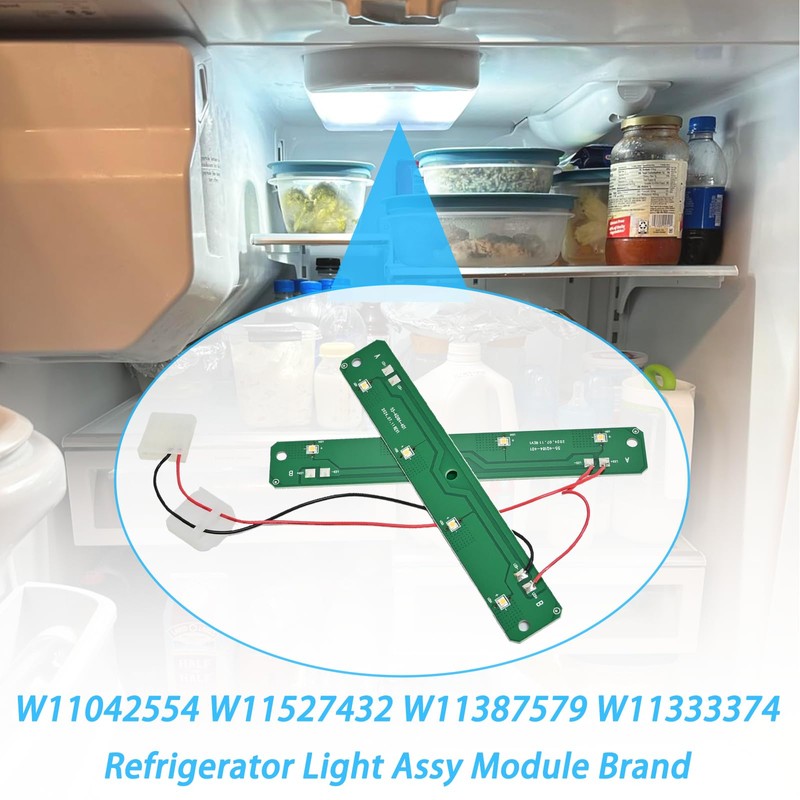 W11042554 W11527432 W11387579 W11333374 Refrigerator Light Assy Module Brand Fits