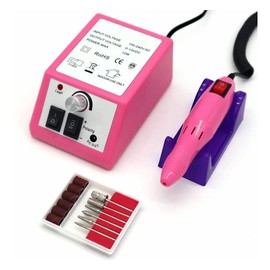 Drill para Uñas, 6 en 1 Taladro de Uñas Electrico Profesional, 20000 rpm Kit de Pulidora para Uñas con Bandas de Lijado, Esmeril para Uñas Acrílicas con Velocidad Ajustable, Limas para Uñas de Gel para Manicura Pedicura de Uso Doméstico y Salón