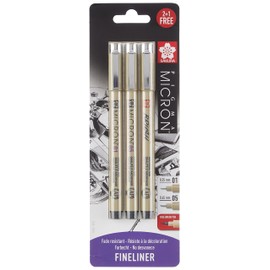 SAKURA Pigma micron 3 01/05 + brush Black