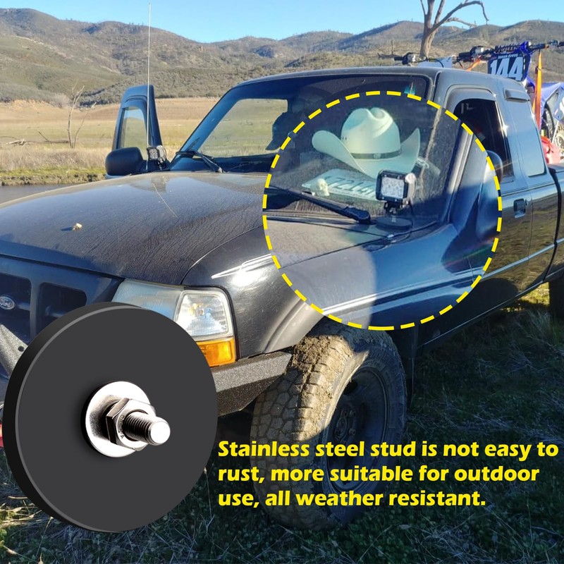 Strong Magnetic Light Bar Mounts, 2 Pack Heavy Duty Magnetic