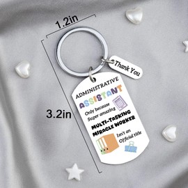 Administrative Professional Day Gifts Administrative Assistant Gifts Assistant Keychain Secretary Gift for Women Appreciation Gift for Coworkers Employee Admin Present for Professionals Admin Keyring