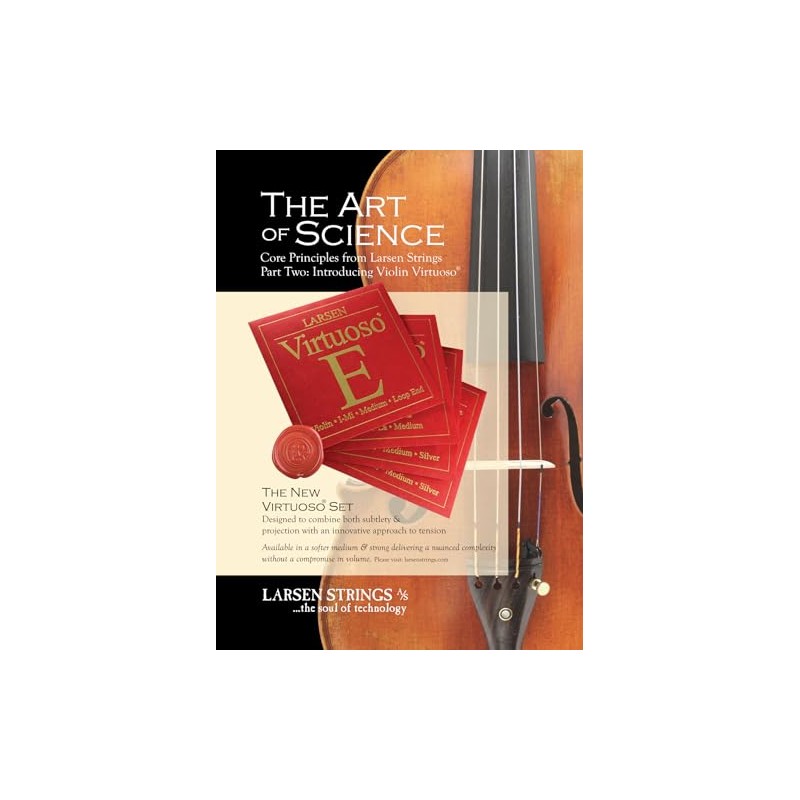 Larsen Strings for Violin Virtuoso Low Tension High Volume Quick