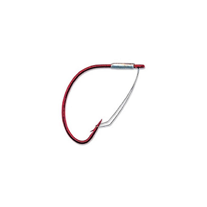 Mustad Wide Gap Weedless Hook - Red 2/0