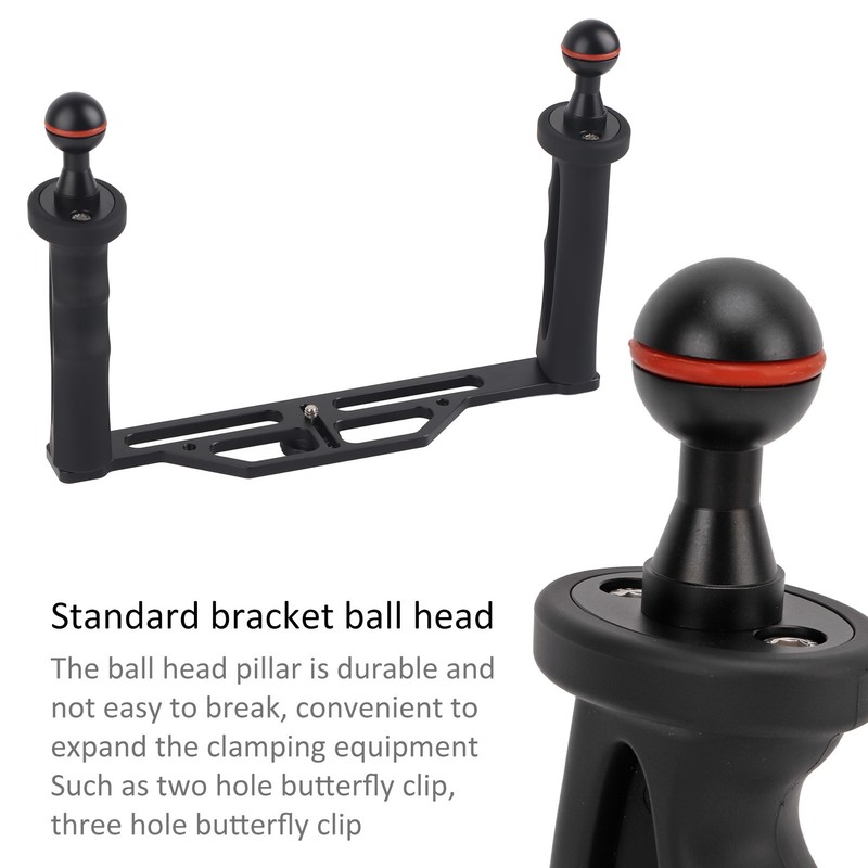 Dual Handle Aluminium Tray Stabilizer Rig Diving Underwater Camera Housings