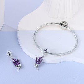 MULA 925 Sterling Silver Charms for Bracelets and Necklaces Airplane Passport Dangle Pendants Beads Butterfly Dragonfly Charms Jewelry Charm for Women