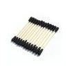 Finedew Black Cotton Swabs Natural Bamboo 300 Count x 3