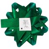 MEEDEE 4.5 inch Green Linear Glitter Gift Bow Self Adhesive