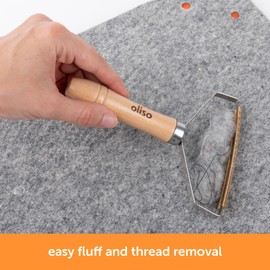 oliso Wool Mat Cleaning Tool – Brass Lint Remover for Quilting & Sewing – Cleans Wool Pressing Mats, Upholstery & More
