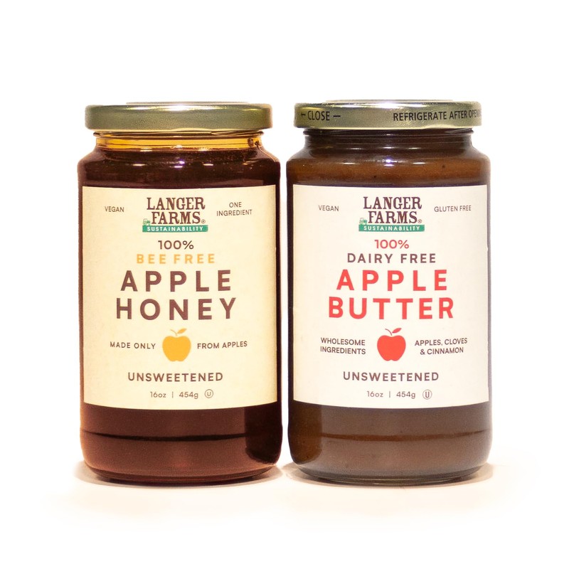 Langer Farms Pure Apple Honey, Vegan Honey Sweetener Substitute, Made