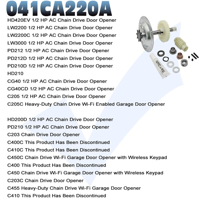 Replacement for Liftmaster 41c4220a Gear and Sprocket Kit Work with