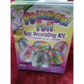 *EASTER  EGGS  DECORATING KIT*RAINBOW COLOR FOIL*RJ RABBIT APPROVED*DAMAG