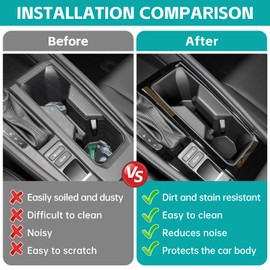 OUSUWO Cup Holder Compatible with 2023 2024 2025 Honda Accord LX EX Sport EX-L Sport-L Touring Hybrid, Noise-Free Water & Dust Proof TPE Insert Console Drink Holder for 2023-2025 Accord Accessories